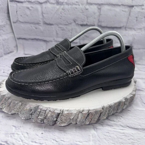 Footjoy Club Penny Loafer Men's 8 M Black Leather Casual Slip On Shoes 79047 - Picture 1 of 12